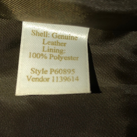 Caslon Brown Suede Leather Button Up Coat M - Picture 7 of 7